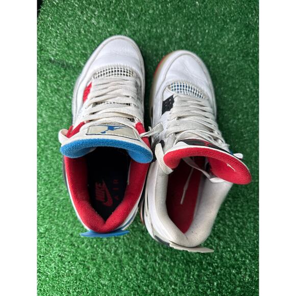 Nike Air Jordan 4 What The CI1184-146 White Red Blue Mens Size 8.5 Bred cement